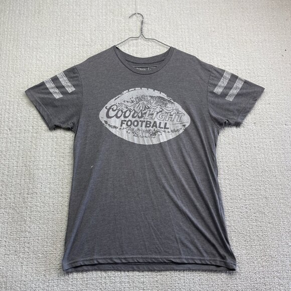 Coors Light Shirt Mens Large Gray Logo Beer Graphic Tee Football Heather Casual - Picture 1 of 15